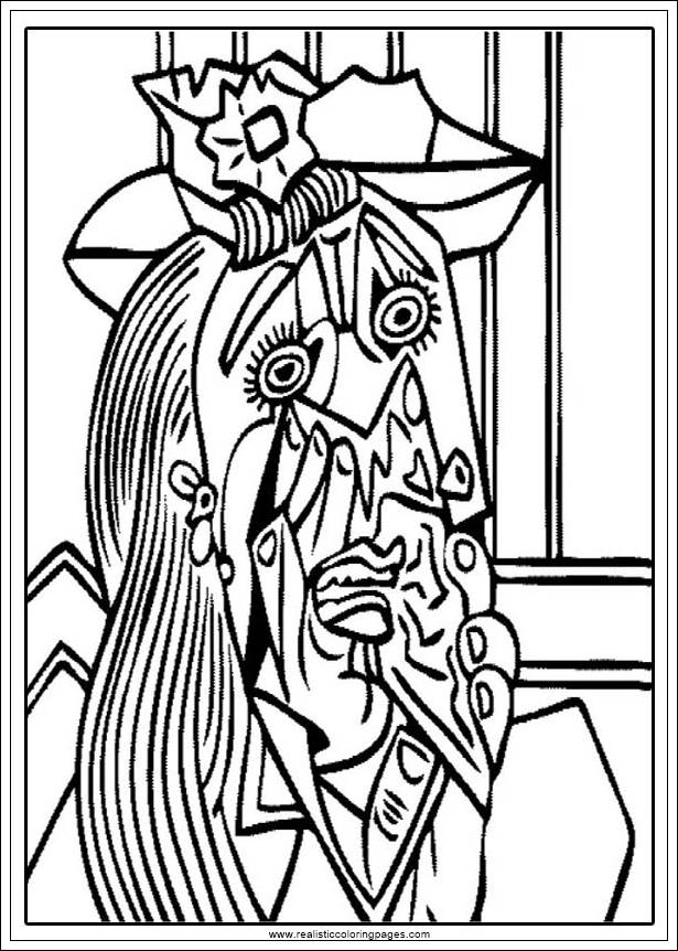Picasso Famous Paintings Coloring Page Sketch Coloring Page